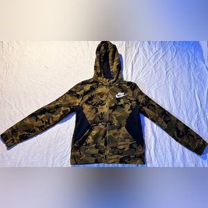 Boys Camo Nike Zip-Up Hoodie